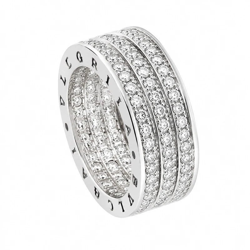 انگشتر نقره اتمی زنانه مدل bvlgari نسترن