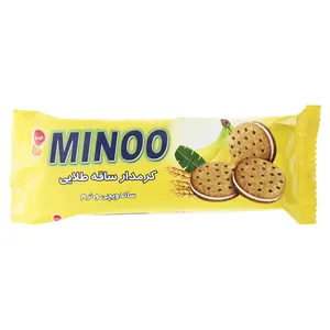 بیسکوئیت کرم دار ساقه طلایی مینو - 96 گرم