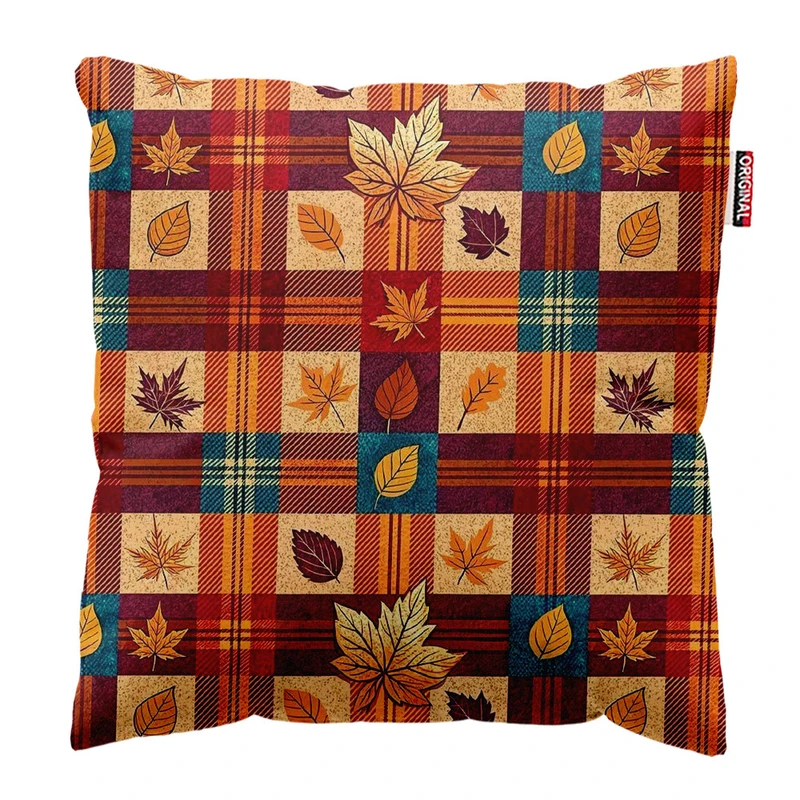 کوسن پاد آفرین طرح برگ و پاییز کد 5245 سایز 30*30 سانتی متر