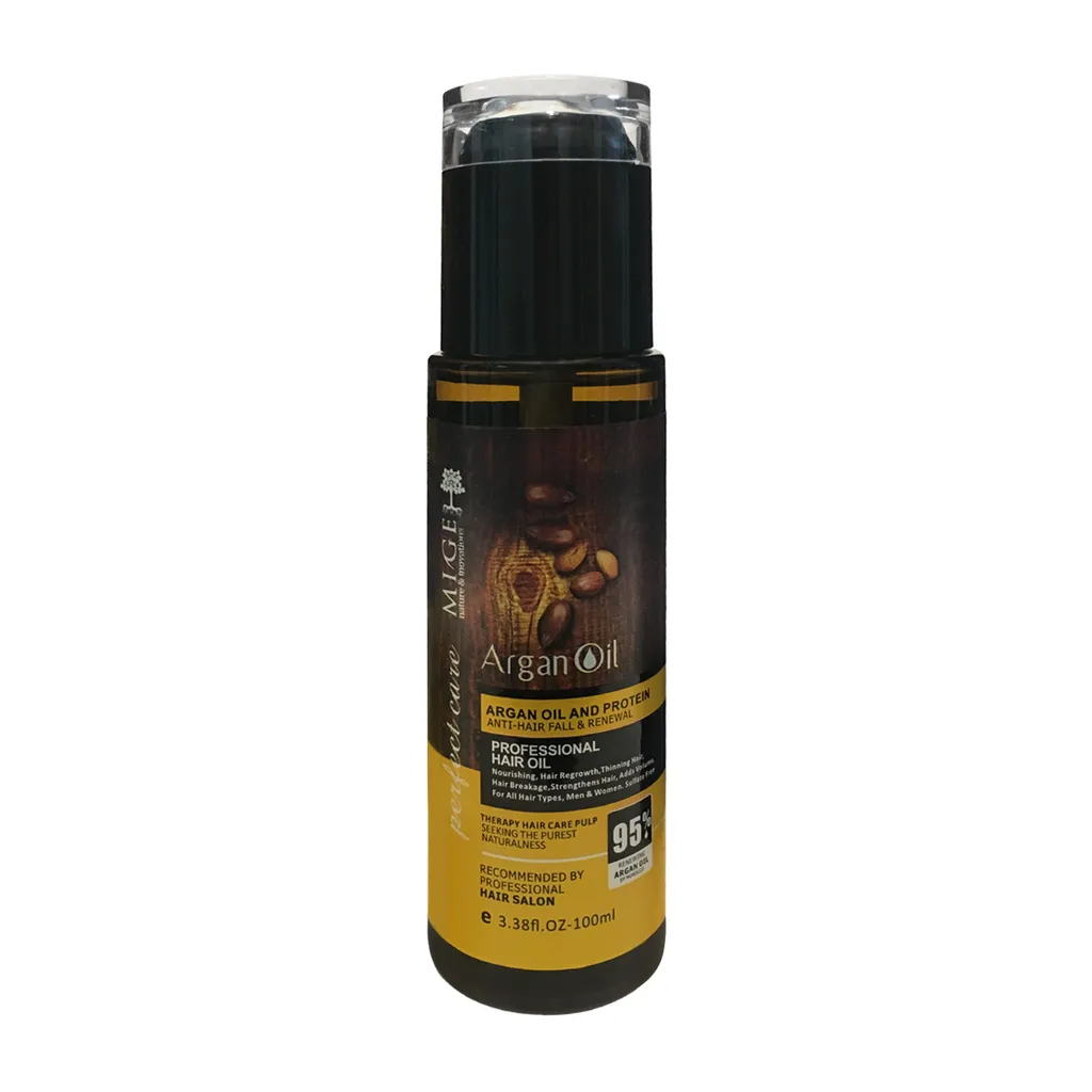 روغن آرگان پوست و مو مگی Professional حجم 100 میلی‌لیتر، مرطوب‌کننده و ضد چروک پوست، تقویت‌کننده کلاژن، ترمیم‌کننده سوختگی و لک، رفع شکنندگی و موخوره، افزایش شفافیت و رشد مو، تقویت و ترمیم ناخن، حاوی ویتامین E و B5، جذب سریع و فاقد چربی
