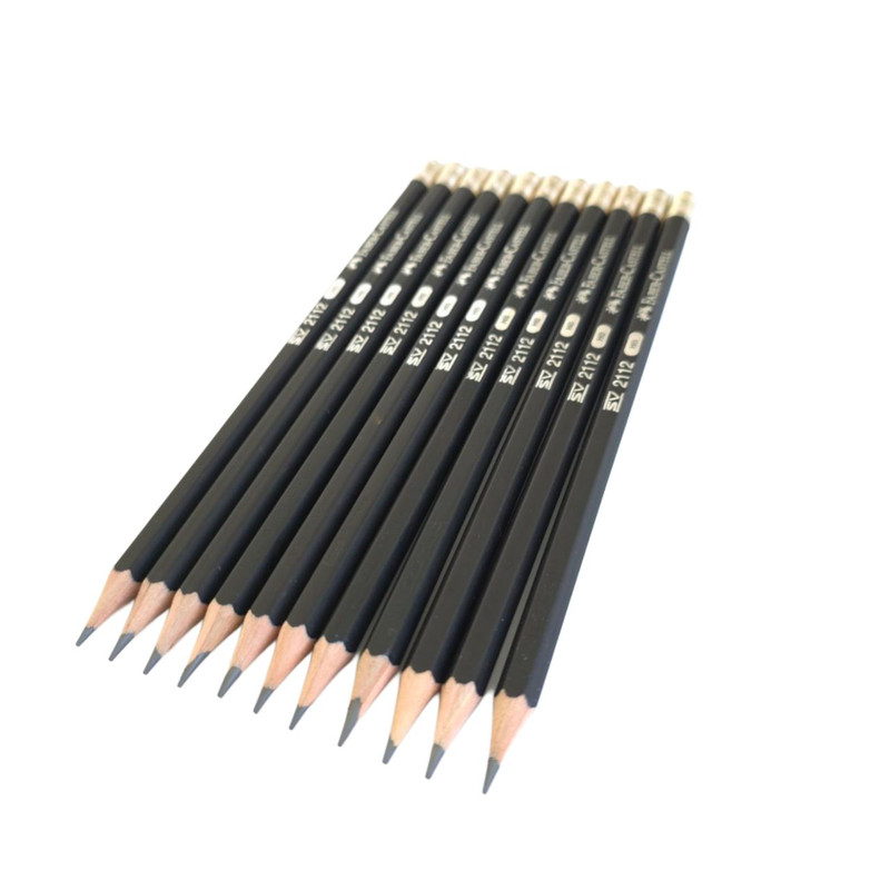 مداد مشکی فابر کاستل مدل HB2112 بسته 12 عددی