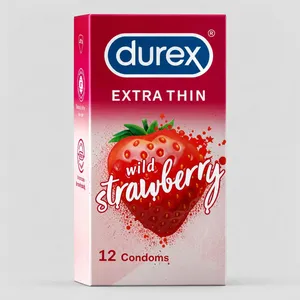 کاندوم دورکس مدل Extra Thin wild strawberry بسته 12 عددی