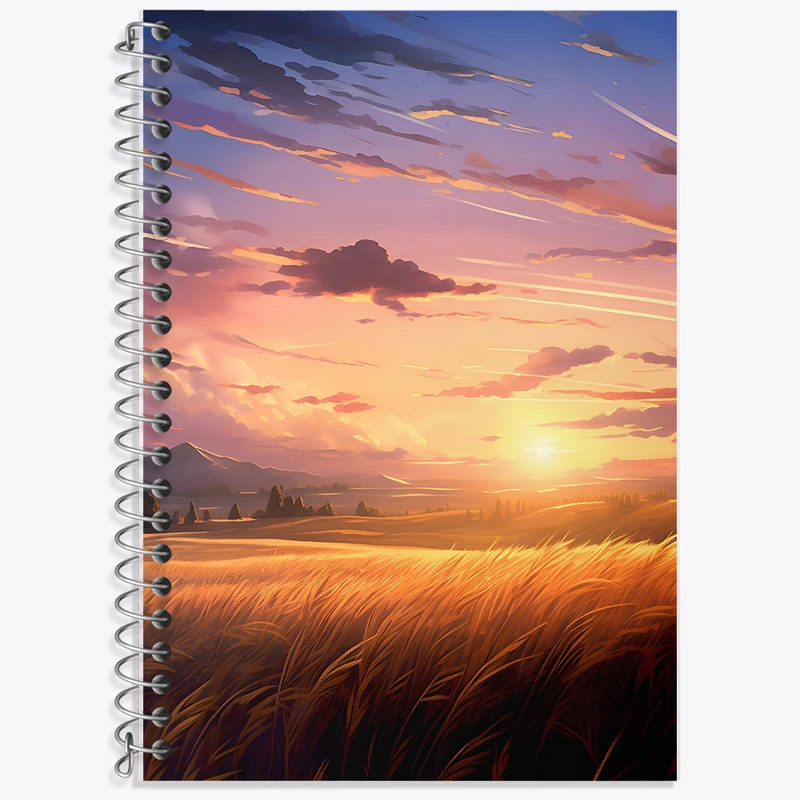 دفتر نت موسیقی 50 برگ خندالو طرح منظره غروب کد F5276