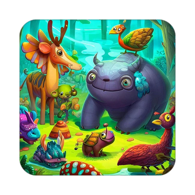 زیر لیوانی کاکتی طرح حیوانات رنگی مدل mp26447