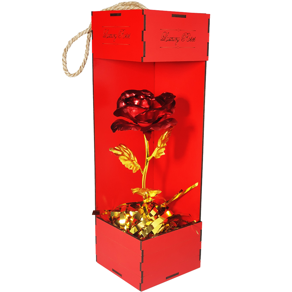 باکس گل مصنوعی مدل رز طرح luxury roses کد 01