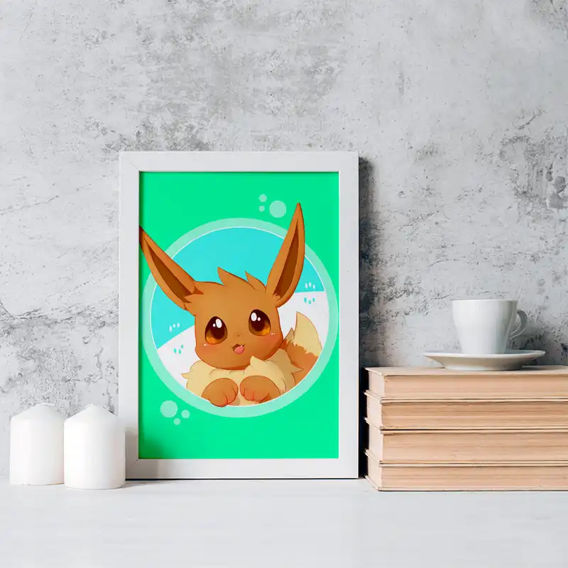 تابلو خندالو مدل ایو انیمه پوکمون کد 17333