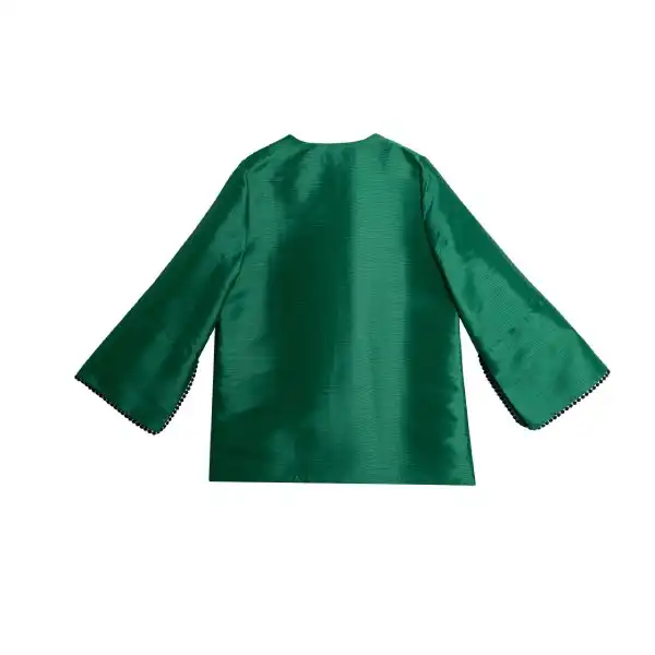 مانتو کتی زنانه برنس مدل نلین رنگ سبز