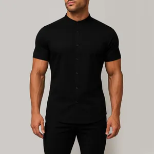 پیراهن آستین کوتاه یقه دیپلمات مردانه مدل رادمان