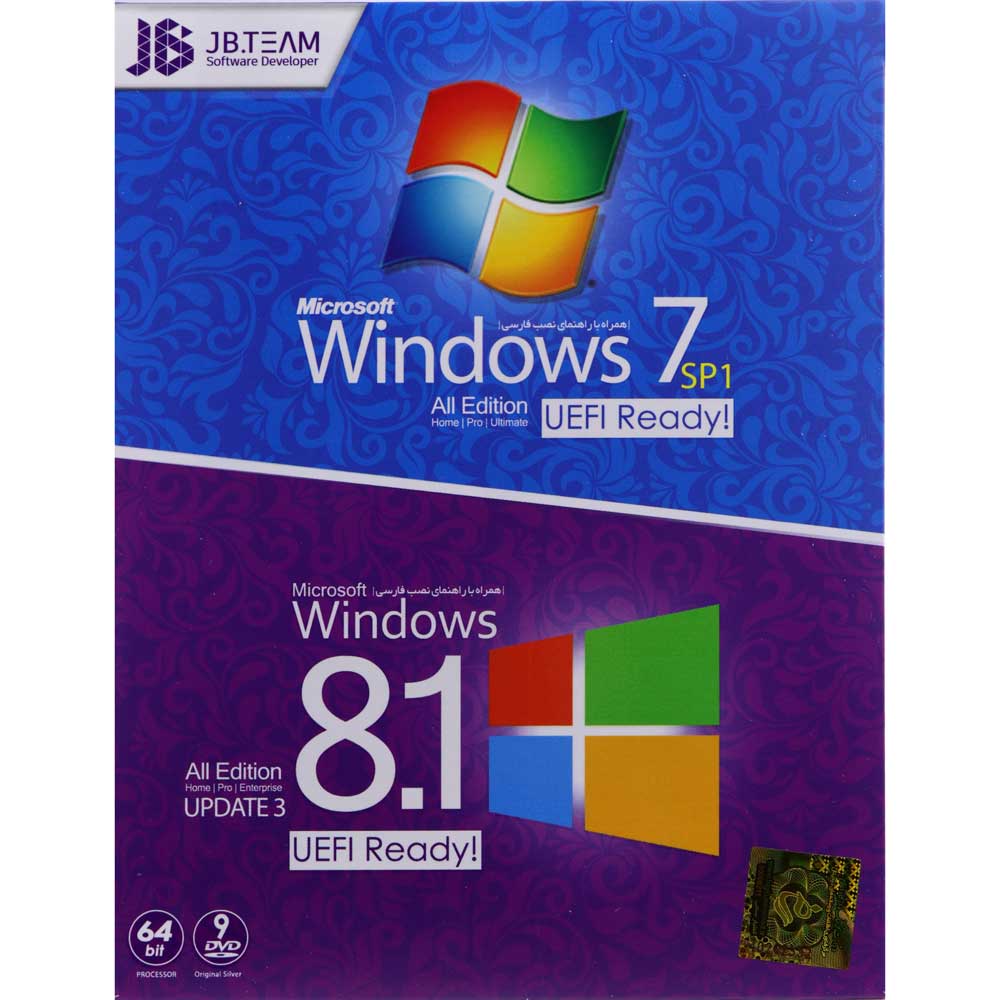 سیستم عامل Windows 7/8.1 UEFI نشر جی بی تیم