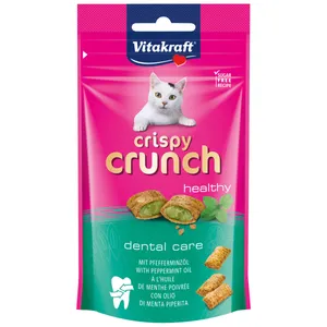 اسنک تشویقی گربه ویتاکرافت مدل crispy crunch دندانی حاوی روغن نعنا وزن 60 گرم