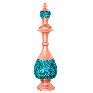 تنگ صراحی فیروزه کوبی لوح هنر کد 1293 ارتفاع 30 سانتی متر