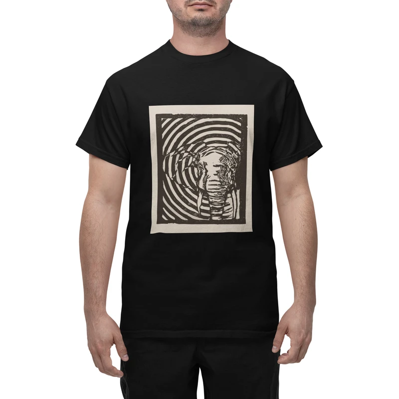 تی‌شرت آستین کوتاه مردانه طرح فیل رنگ مشکی