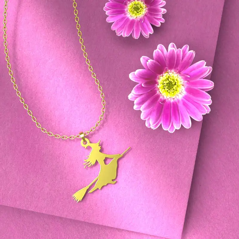 گردنبند طلا 18 عیار زنانه مدوپد مدل هالووین کد G3-1-1144