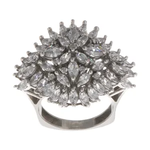 انگشتر نقره زنانه مدل جواهر کد 1358