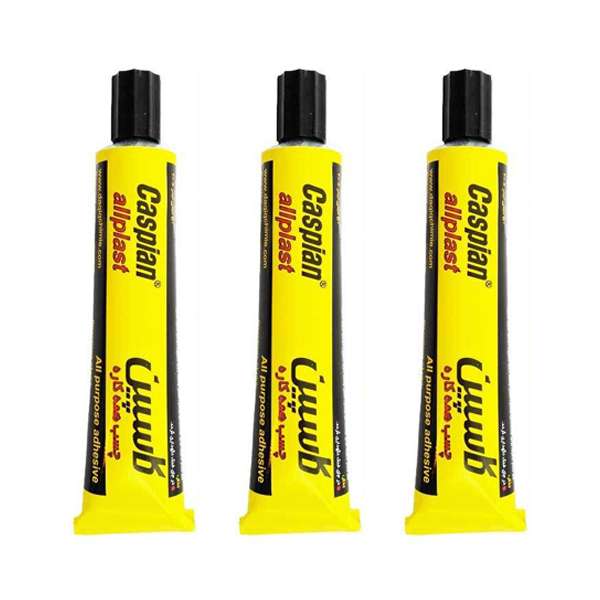 چسب همه کاره کاسپین مدل allplast حجم 100 میلی‌ لیتر بسته 3 عددی