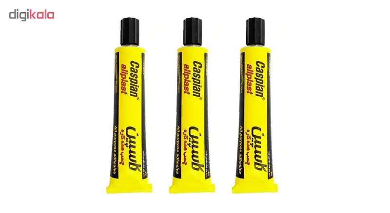 چسب همه کاره کاسپین مدل allplast حجم 100 میلی‌ لیتر بسته 3 عددی