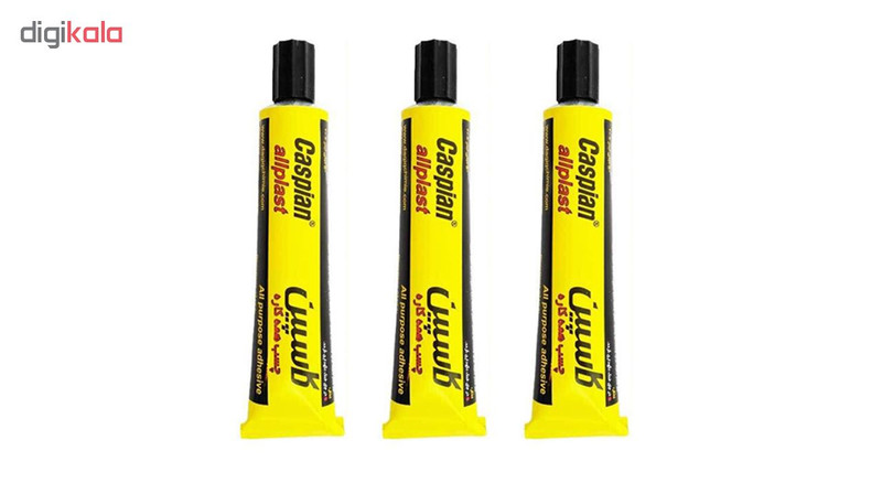 چسب همه کاره کاسپین مدل allplast حجم 100 میلی‌ لیتر بسته 3 عددی