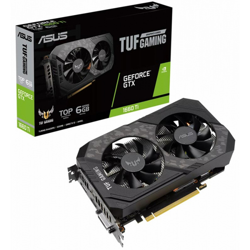 کارت گرافیک ایسوس مدل TUF_Gaming_GeForce_GTX_1660_Ti_EVO_TOP_Edition_6GB