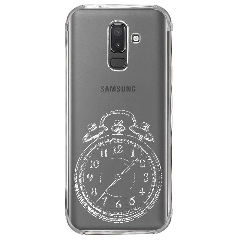 کاور مگافون طرح ساعت مدل C64-W مناسب برای گوشی موبایل سامسونگ Galaxy J8 2018