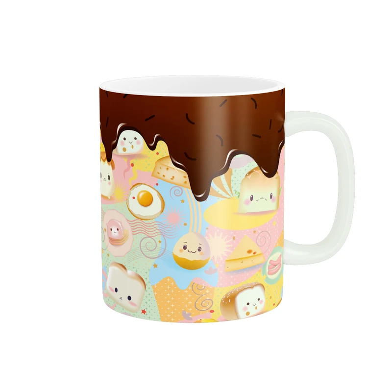 ماگ طرح فانتزی شیرینی و شکلات کد MD-F117