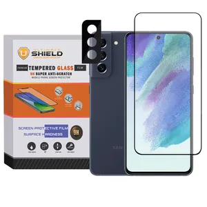 محافظ لنز دوربین آلتیمیت شیلد مدل 3D-FT مناسب برای گوشی موبایل سامسونگ Galaxy S21 FE 5G به همراه محافظ صفحه نمایش گوشی