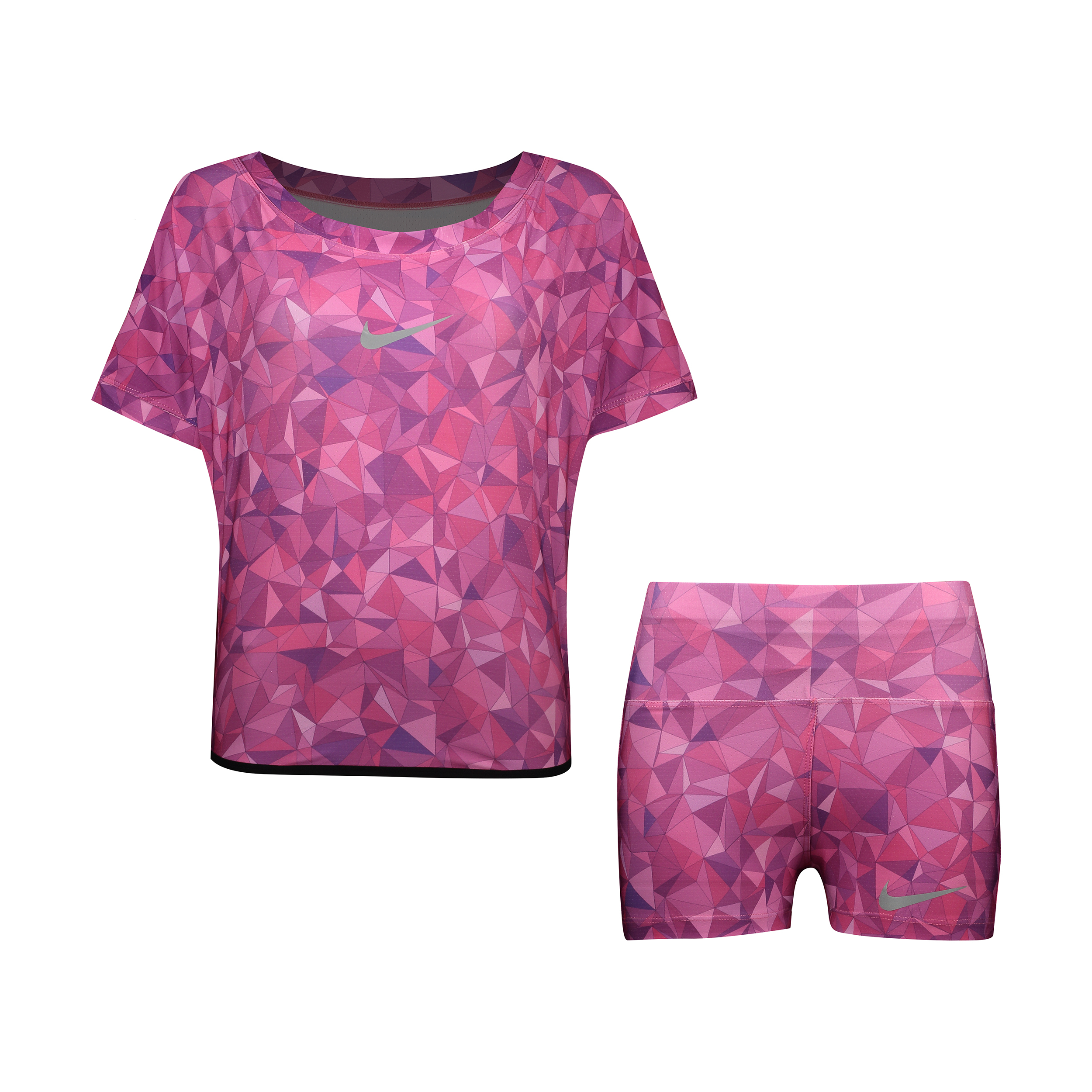 ست تی شرت و شلوارک ورزشی زنانه کد 02