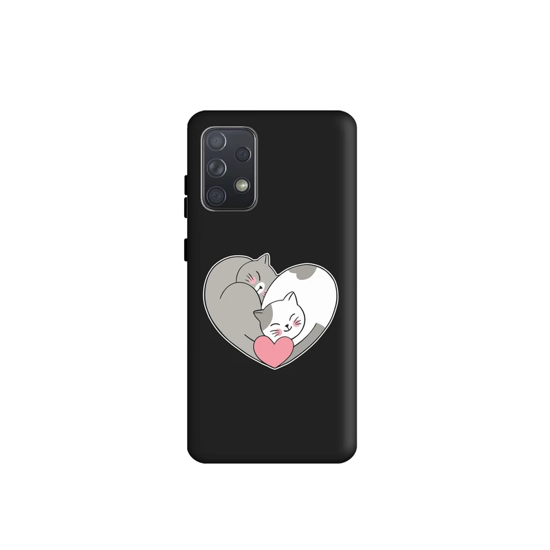 کاور طرح قلب گربه ای کد t234 مناسب برای گوشی موبایل سامسونگ galaxy A72