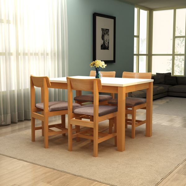 تجریه خرید میز و صندلی ناهارخوری 4 نفره گنجینه مدل تاک