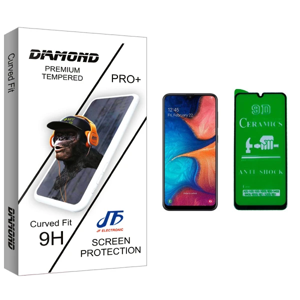محافظ صفحه نمایش 9D جی اف مدل Diamond glass مناسب برای گوشی موبایل سامسونگ Galaxy A20 / A30 / A50 / M30
