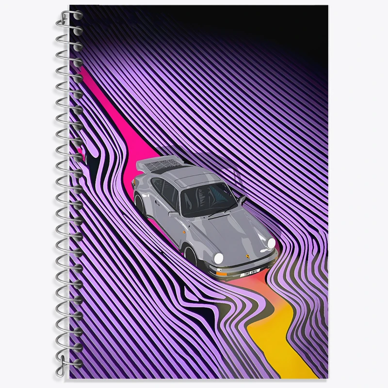 دفتر زبان 50 برگ خندالو مدل سه خط طرح ماشن اسپرت کد F6372