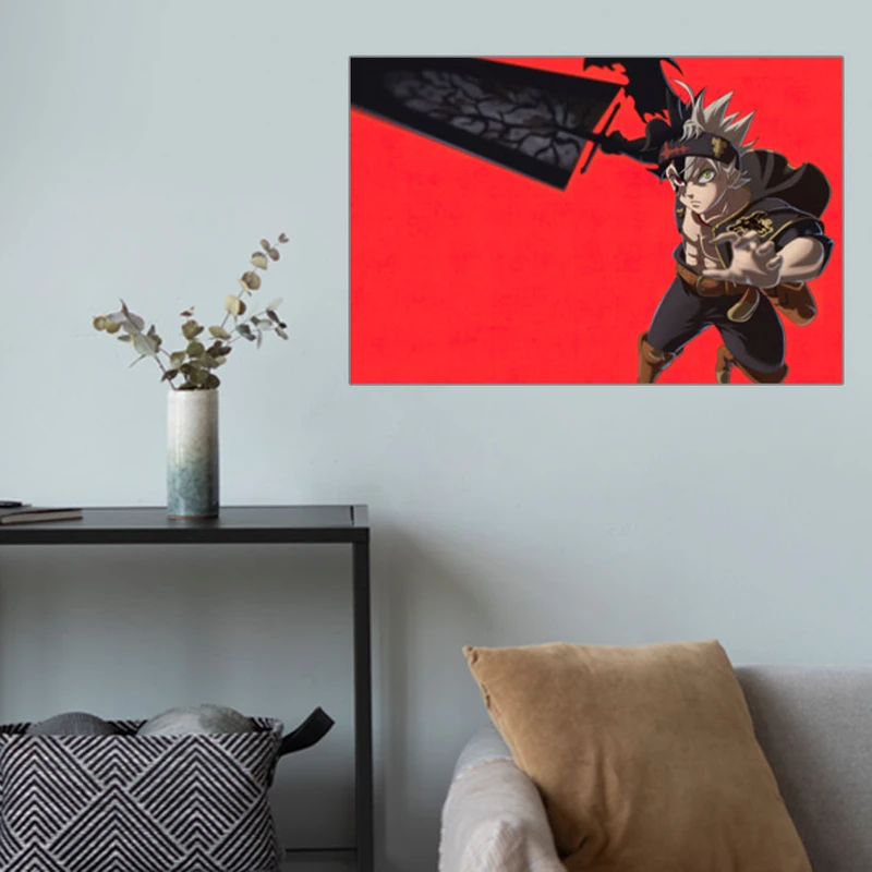 پوستر گوفی مدل والپیپر آستا انیمه شبدر سیاه طرح Asta Black Clover Anime Wallpaper کد RDBK51