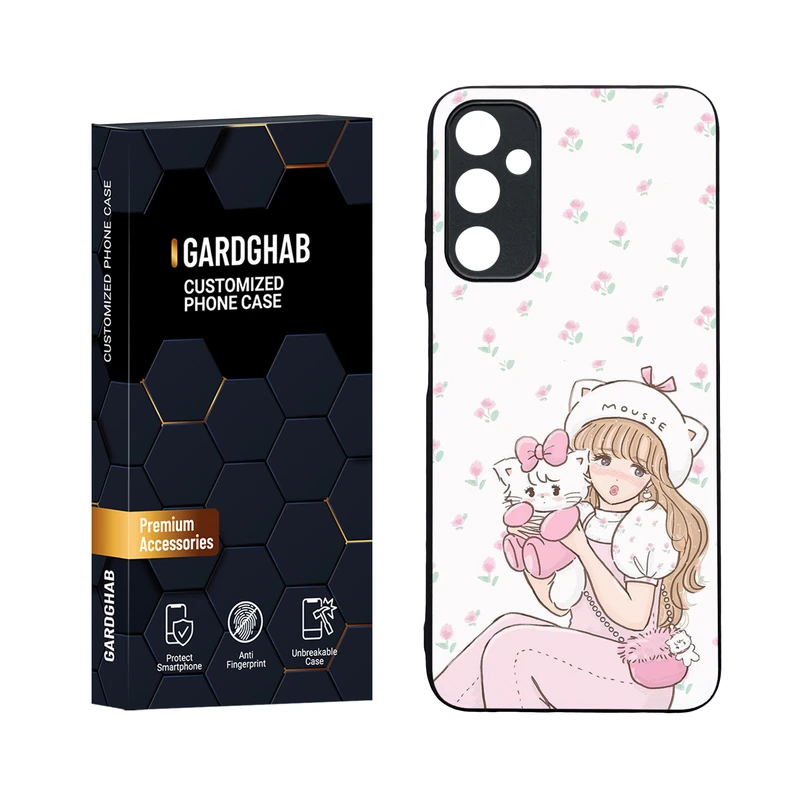 کاور گارد قاب مدل دورژله ای پشت گلس دخترانه مناسب برای گوشی موبایل سامسونگ Galaxy A05s