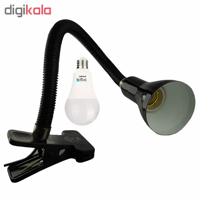 چراغ مطالعه گیره ای مدل CL-115s همراه با لامپ ال ای دی 6 وات سهند E27