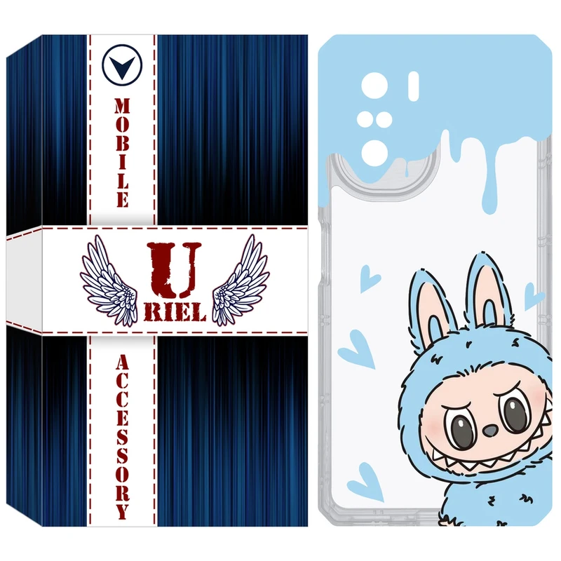 کاور یوریل قاب مدل Clear کد 131 طرح لبوبو مناسب برای گوشی موبایل شیائومی Poco F3 / Redmi K40 / Mi 11i