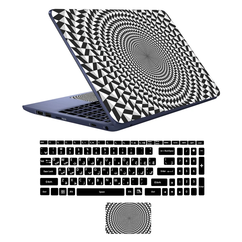  استیکر لپ تاپ کد fnt-stic 09 به همراه برچسب حروف فارسی کیبورد