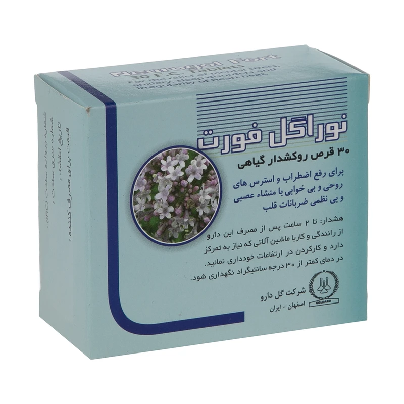 قرص نوراگل فورت گل دارو بسته 30 عددی