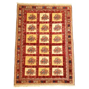 گلیم دستبافت طرح گل فرنگ مدل NOMAD183-130