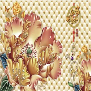 پوستر دیواری سه بعدی مدل گل برجسته DRVF1033