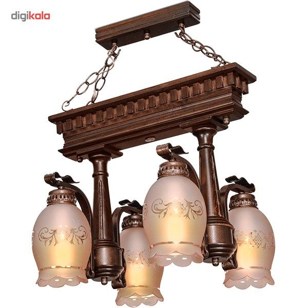 لوستر دارکار مدل تخت جمشید 4 شعله کد 218 لوستر دارکار مدل تخت جمشید 4 شعله کد 218