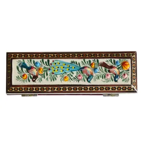 قلمدان خاتم کاری طرح پرنده