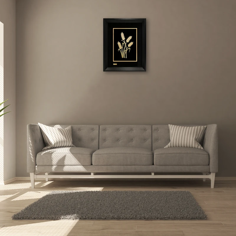 عکس شماره 3 : تابلو طلا کوب مارک گلد طرح گندم tf100