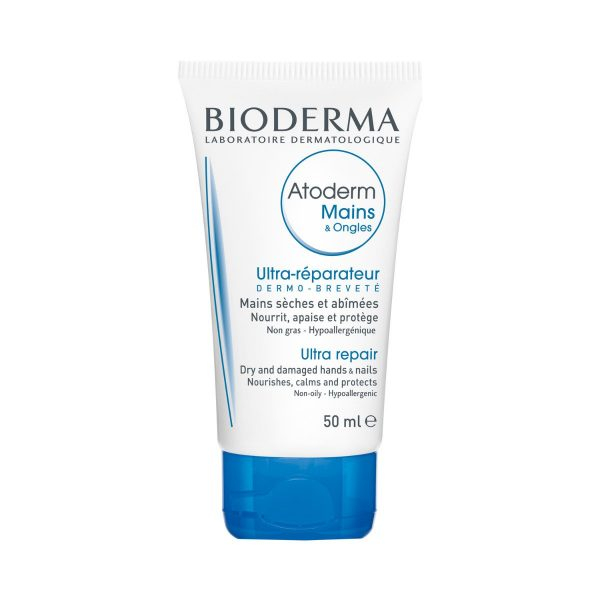 کرم مرطوب کننده بایودرما مدل Atoderm Mains & Ongles حجم 50 میلی لیتر