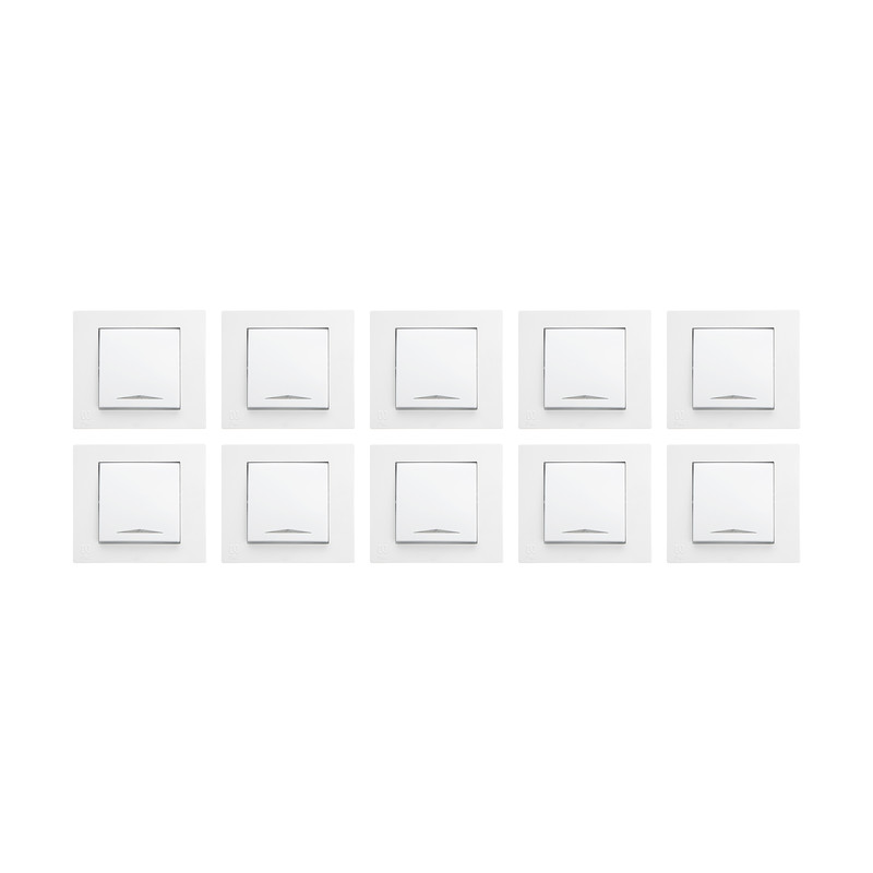 کلید تک پل پارت برق ایرانیان مدل کلاسیک بسته 10 عددی