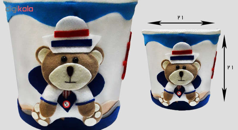 کاور سطل اتاق کودک طرح خرس ملوان