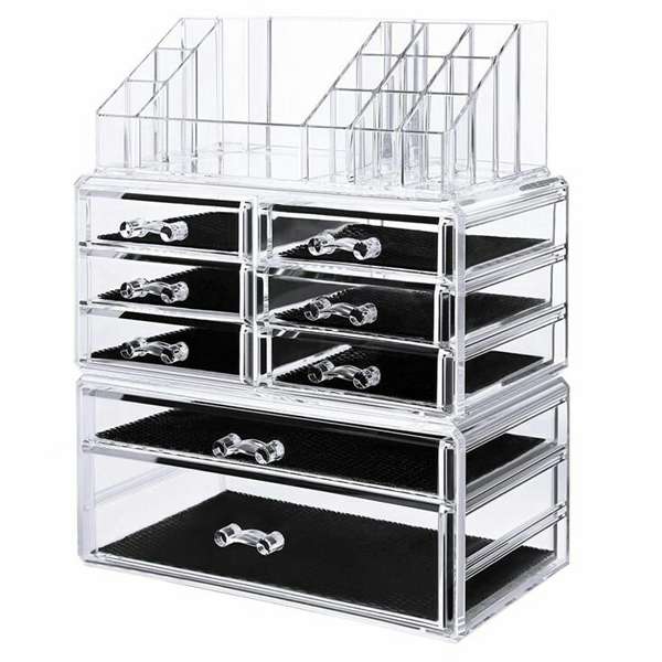 استند لوازم آرایشی مدل دو طبقه 8 کشو کد 8713