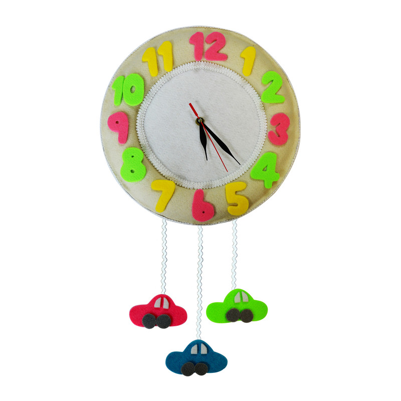 ساعت دیواری اتاق کودک طرح ماشین ها