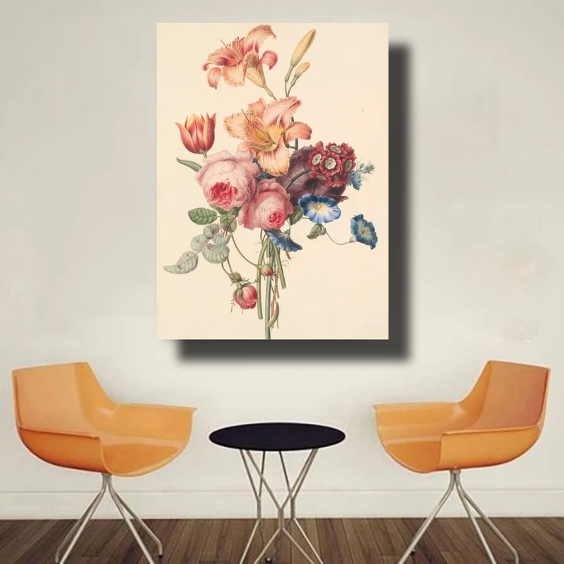 تابلو شاسی طرح نقاشی گل مدل 1274