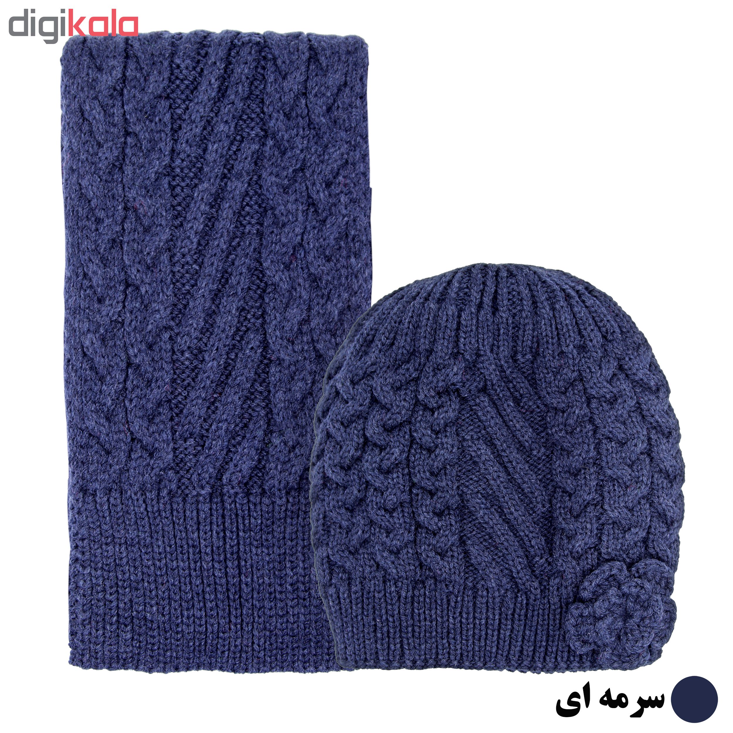 ست کلاه و شال گردن دخترانه مدل D8130