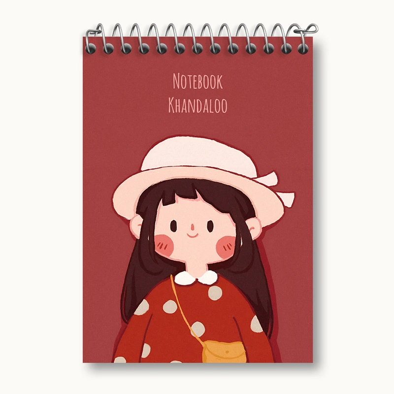 دفتر یادداشت 50 برگ خندالو طرح دخترانه کیوت کد N3497