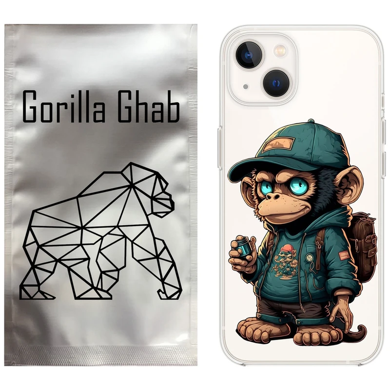کاور گوریلا قاب مدل CLG کد 36 طرح میمون مناسب برای گوشی موبایل اپل iPhone 13 mini